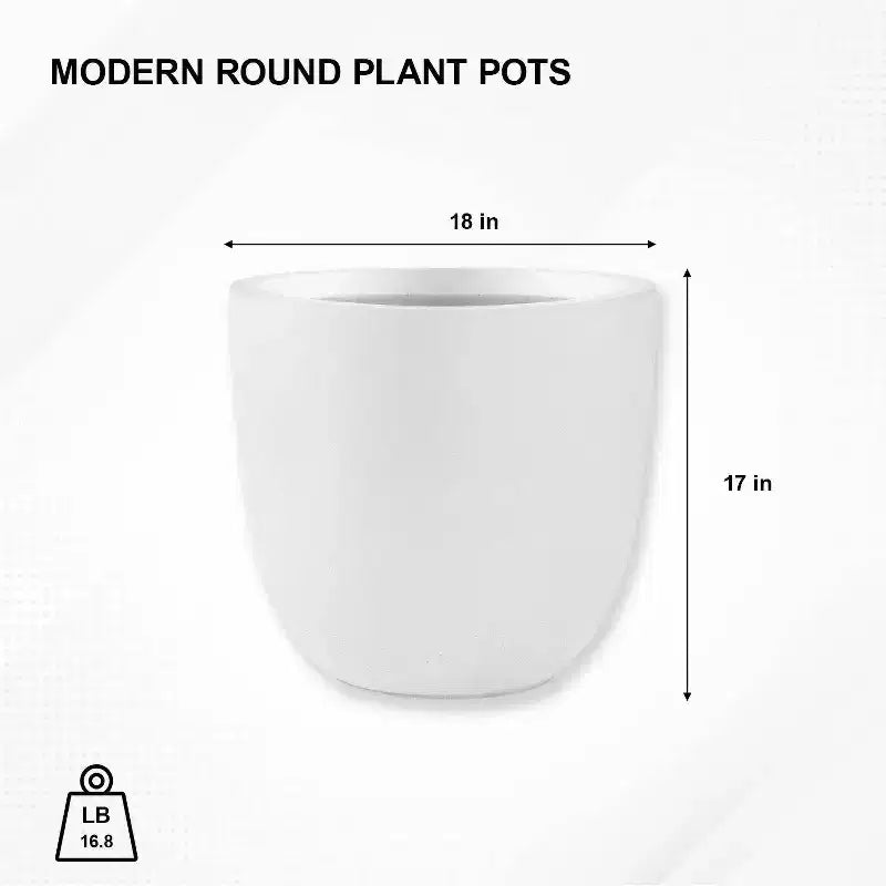 Jardinière extérieure en béton pour jardin Blanc craie 53 x 53 x 51 cm