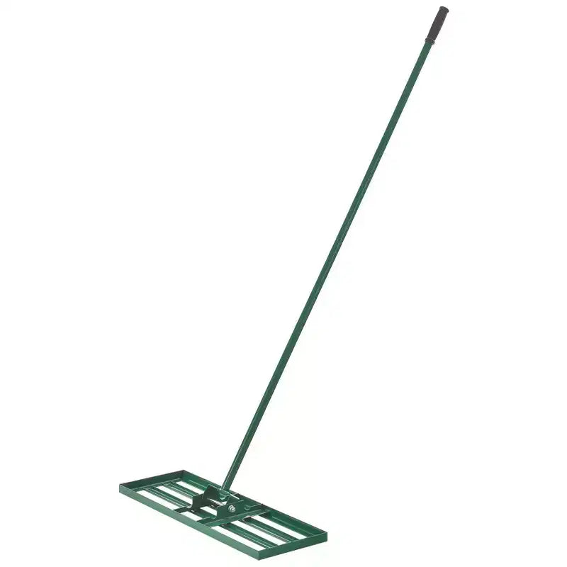 Râteau à main ergonomique en métal de 76 cm pour niveler la pelouse