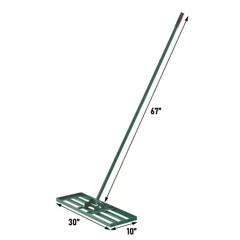 Râteau à main ergonomique en métal de 76 cm pour niveler la pelouse