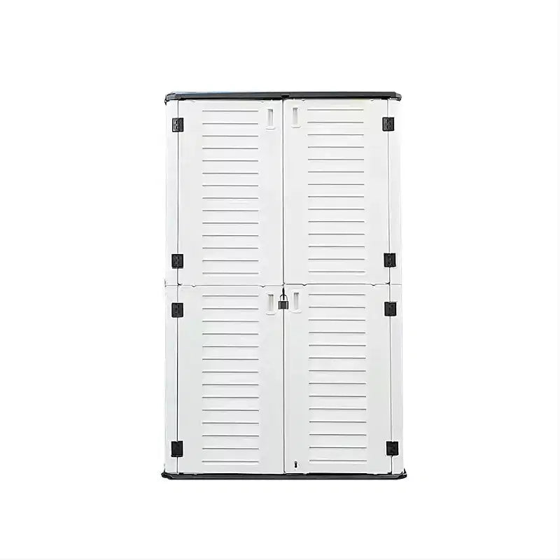WELLFOR 380 gal Vertical Storage Deck Box Beige