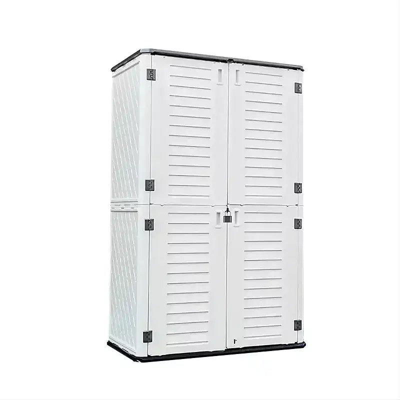 Boîte de rangement verticale de terrasse beige