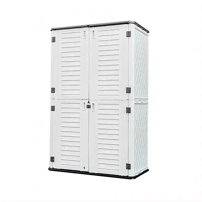 Boîte de rangement verticale de terrasse beige