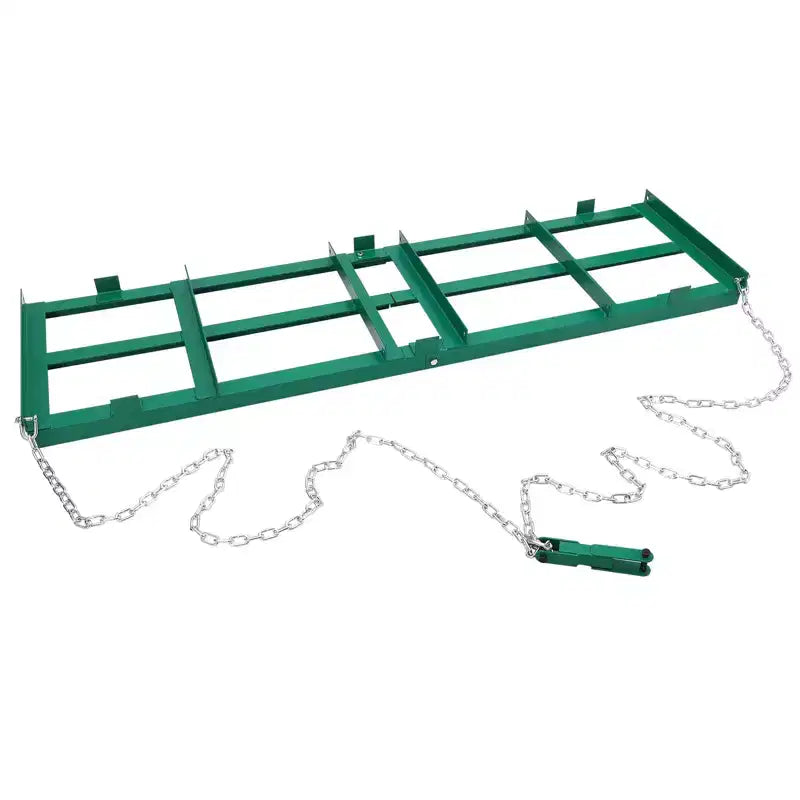 Niveau de jardin en acier inoxydable, râteau niveleur de pelouse avec long manche rotatif à 180°, ergonomique et facile à installer, râteau paysager robuste