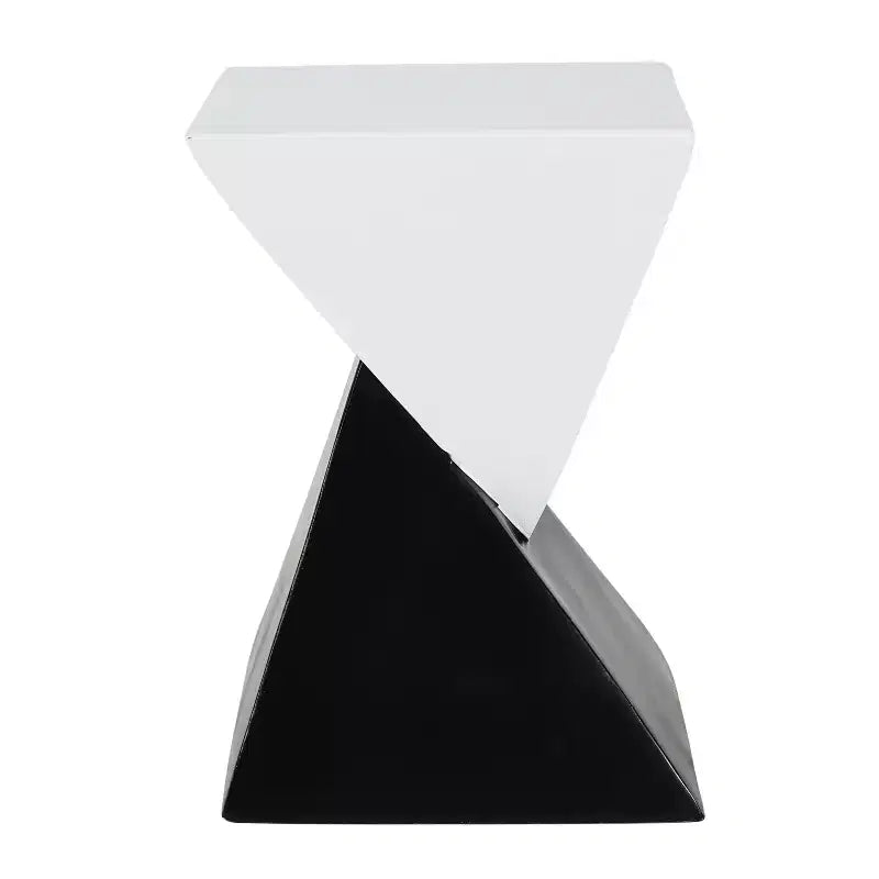 Table d'appoint géométrique en béton léger, pour l'intérieur et l'extérieur