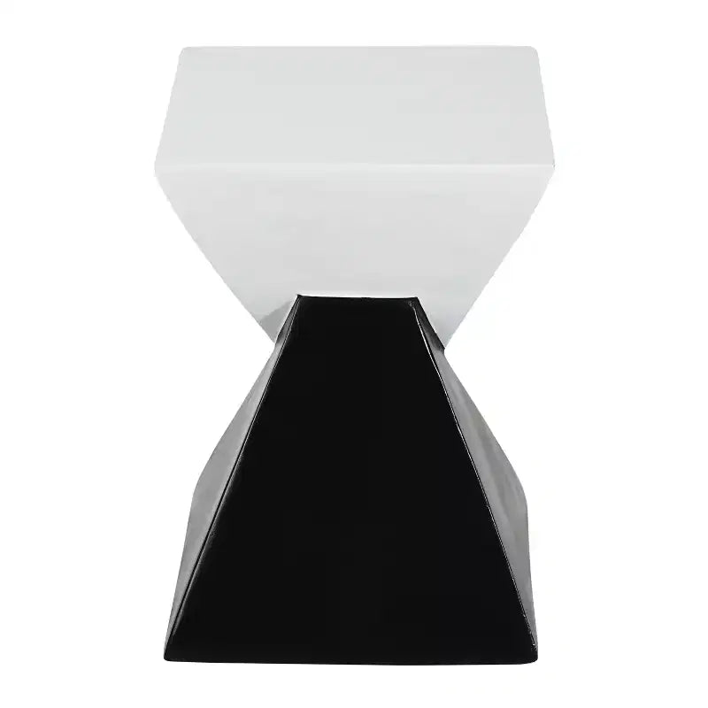 Table d'appoint géométrique en béton léger, pour l'intérieur et l'extérieur