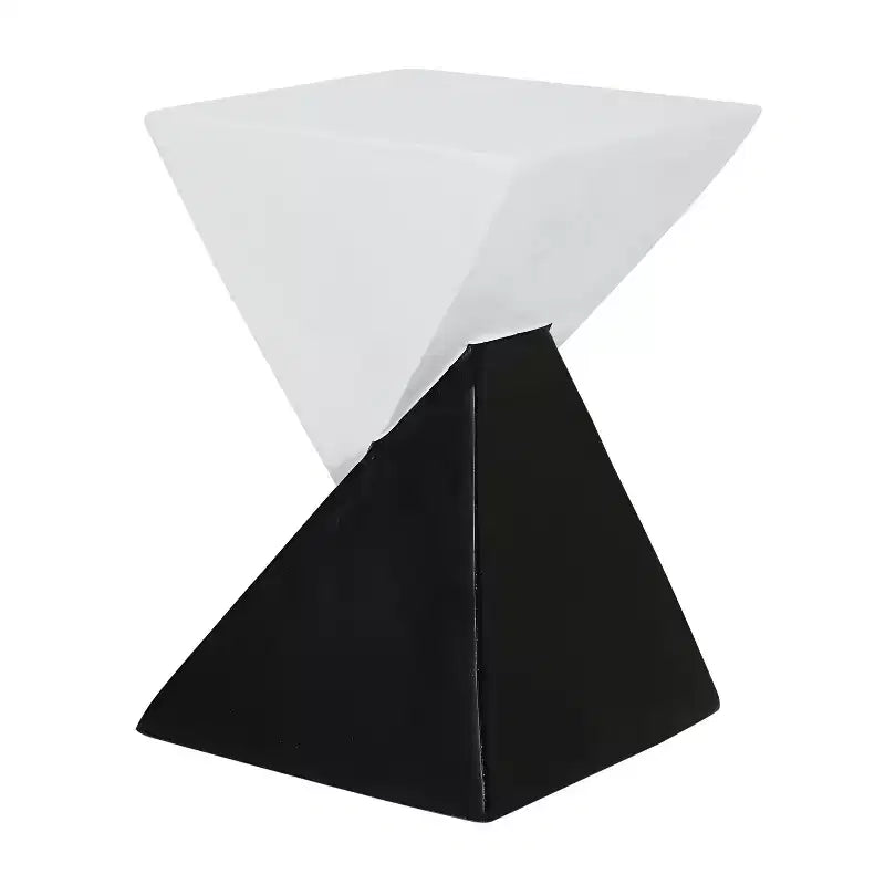 Table d'appoint géométrique en béton léger, pour l'intérieur et l'extérieur