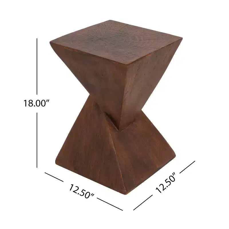 Table d'appoint géométrique en béton léger, pour l'intérieur et l'extérieur