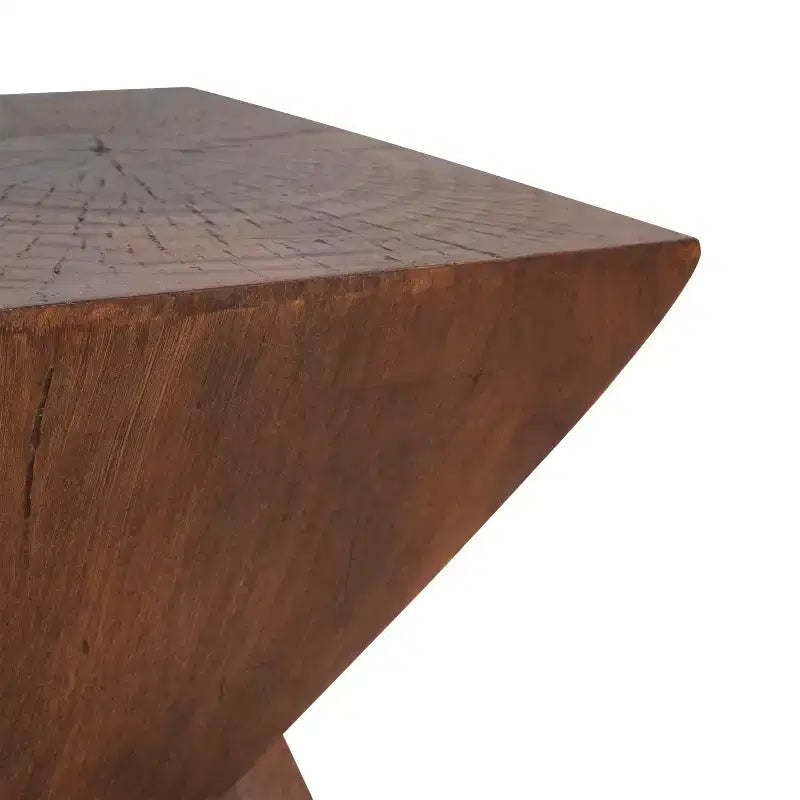 Table d'appoint géométrique en béton léger, pour l'intérieur et l'extérieur