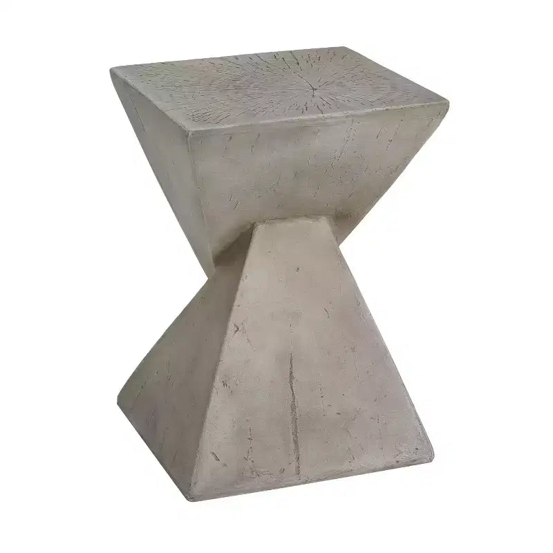 Table d'appoint géométrique en béton léger, pour l'intérieur et l'extérieur