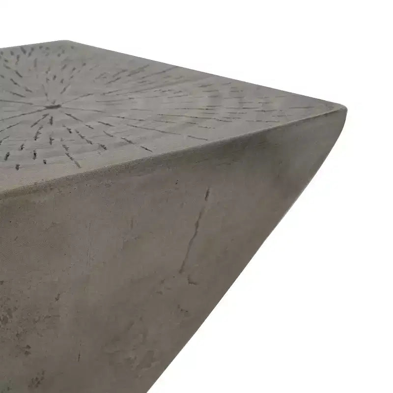 Table d'appoint géométrique en béton léger, pour l'intérieur et l'extérieur
