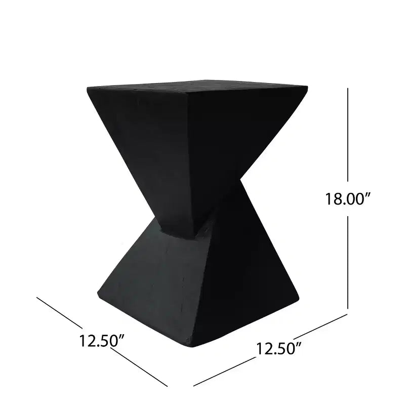 Table d'appoint géométrique en béton léger, pour l'intérieur et l'extérieur
