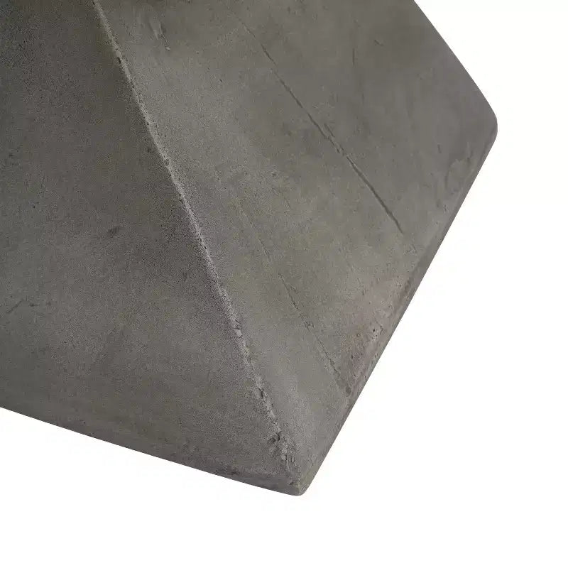 Table d'appoint géométrique en béton léger, pour l'intérieur et l'extérieur