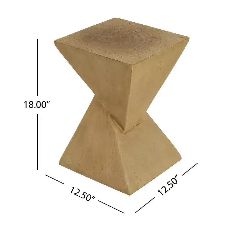 Table d'appoint géométrique en béton léger, pour l'intérieur et l'extérieur