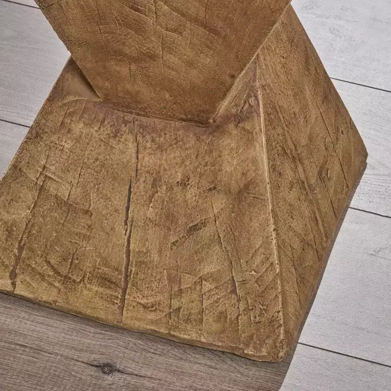 Table d'appoint géométrique en béton léger, pour l'intérieur et l'extérieur