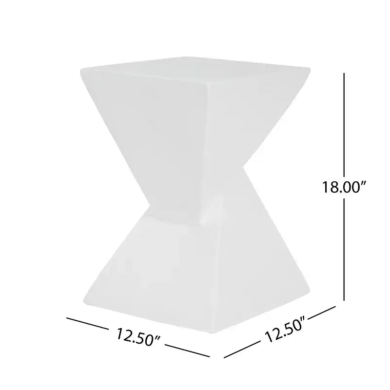 Table d'appoint géométrique en béton léger, pour l'intérieur et l'extérieur