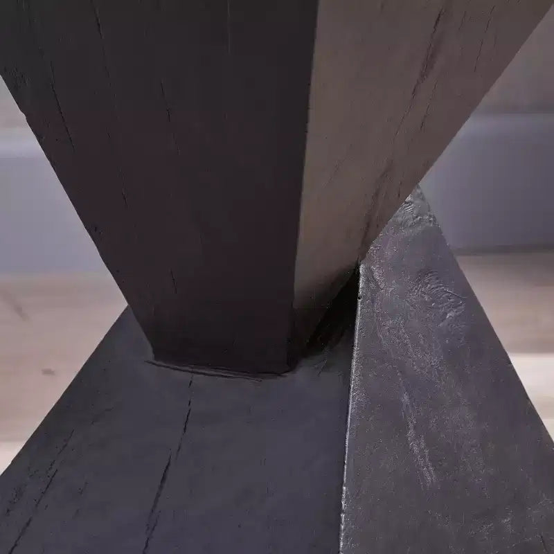 Table d'appoint géométrique en béton léger, pour l'intérieur et l'extérieur