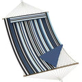 GustoWave 2 Person Outdoor Hammock with Cotton Rope Hammock with Polyester Pad, 2-in-1 Hammock for Patio, Backyard, Garden