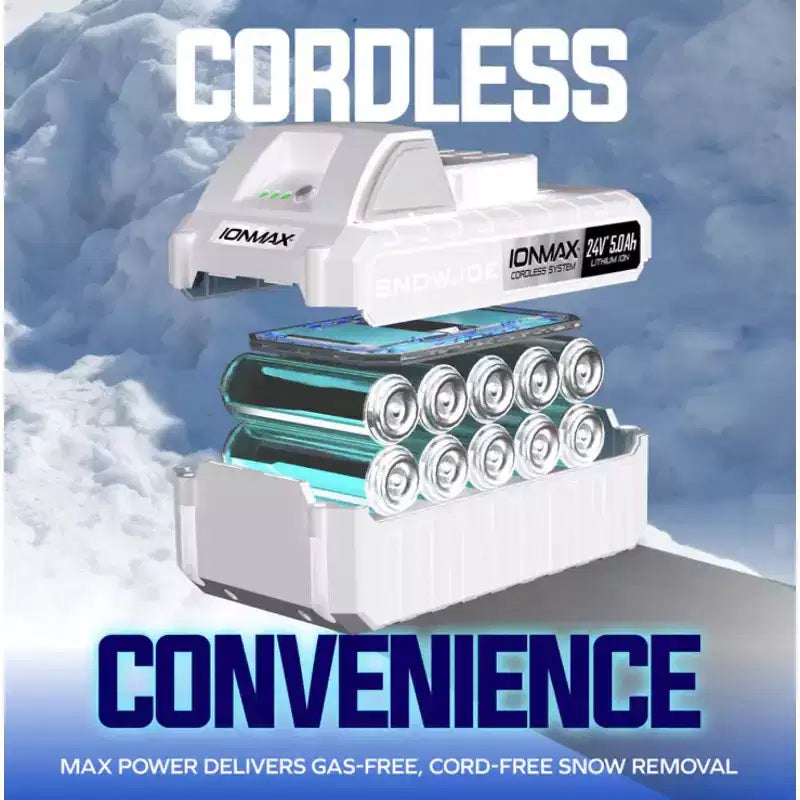 Rénové 24V-SS13-XR-ULT | Pelle à neige sans fil 24V 13 po avec batterie 5,0 Ah, chargeur, housse et supports de batterie (Remis à neuf)