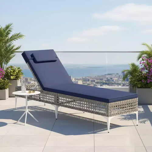 Chaise longue de patio inclinable 1 ou 2 pièces avec dossier réglable à 6 positions et coussin amovible