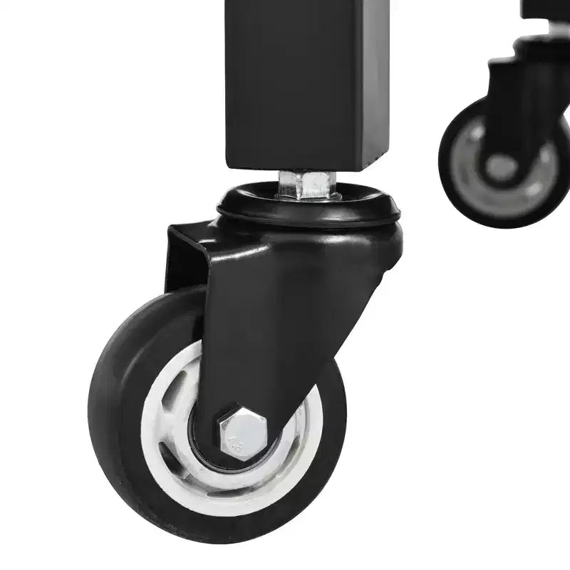 Grande desserte de barbecue extérieure avec plateau en acier inoxydable, îlot de cuisine avec table rabattable et armoire de rangement – Noir