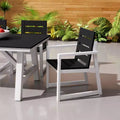 Chaise de salle à manger avec accoudoirs d'extérieur en PEHD
