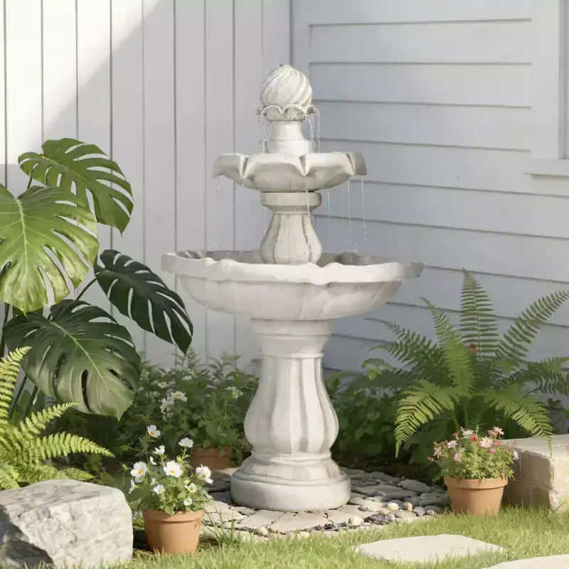 Christopher Knight Home Tanakorn Transitional 2-Tier Polyresin Outdoor Water Fountain