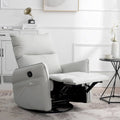 Modern Small Rocking Swivel Recliner Chair with Overstuffed Seat