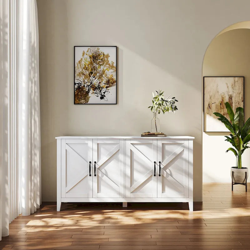 59.06 Modern TV Stand with Doors & Shelves