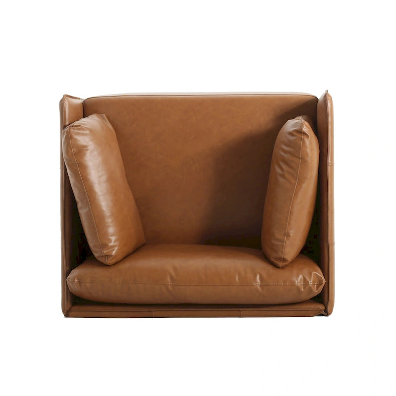 Brown 39.17 Accent Chair with Metal Legs