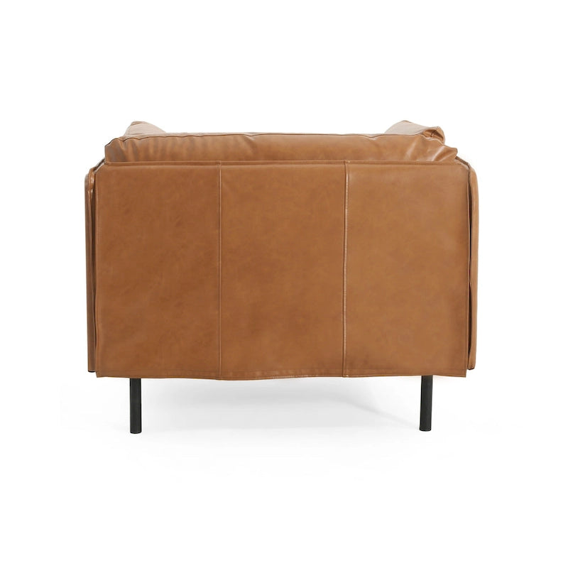 Brown 39.17 Accent Chair with Metal Legs