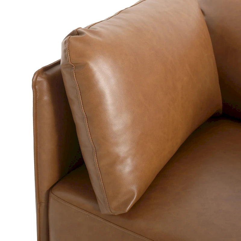 Brown 39.17 Accent Chair with Metal Legs