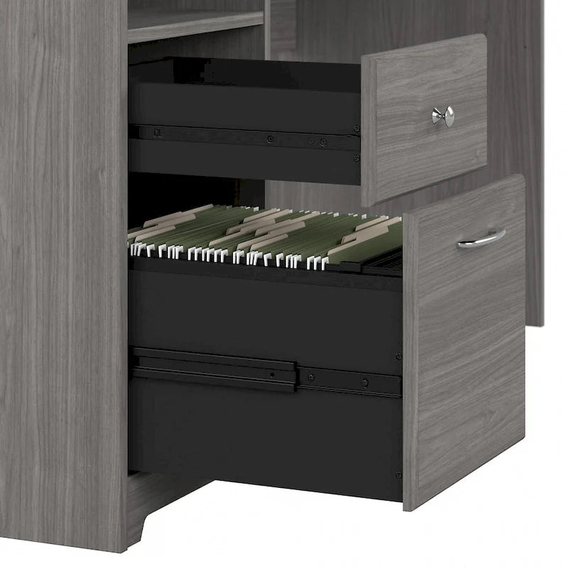 72W L-shaped Computer Desk with Hutch and Drawers by Bush Furniture