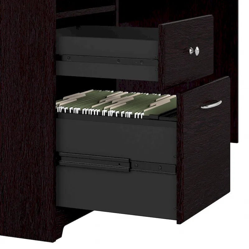 72W L-shaped Computer Desk with Hutch and Drawers by Bush Furniture
