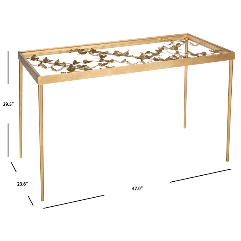 SAFAVIEH Marylin Antique Gold Leaf Butterfly Desk