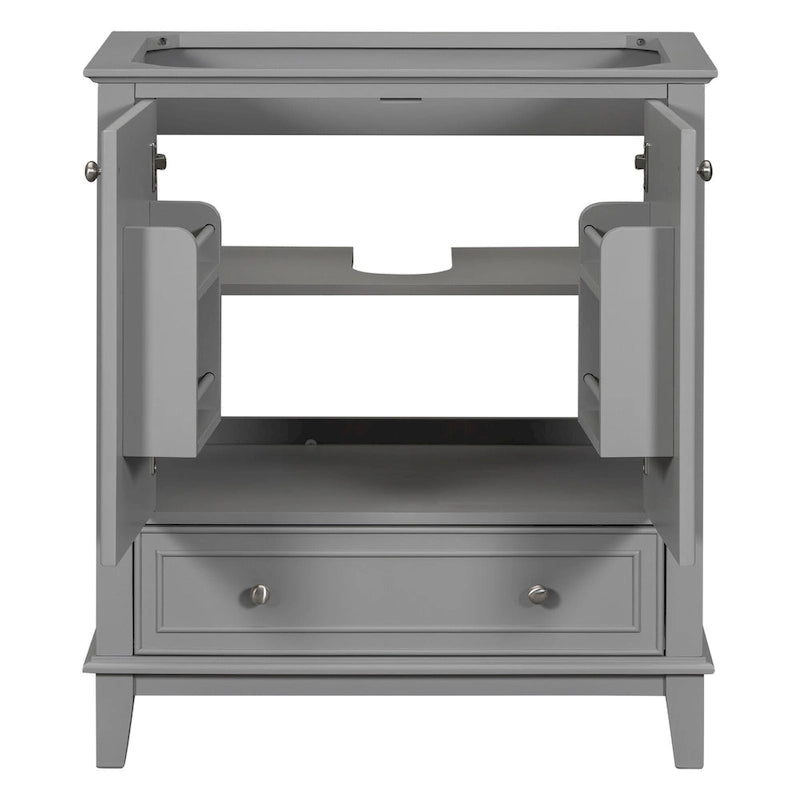 30 Bathroom Floor Storage Cabinet, Bathroom Vanity With Doors, Drawers, Adjustable Shelf Bathroom Cabinet
