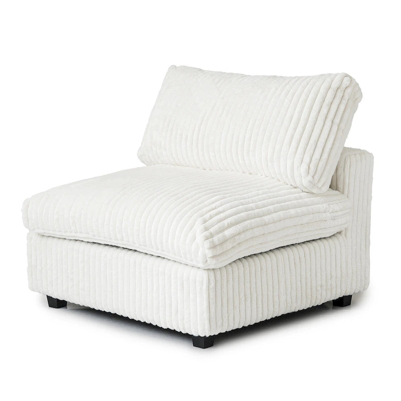 Oversized Deep Plush Cloud Sofa Couch, Modular Sectional Sofa with Ottoman