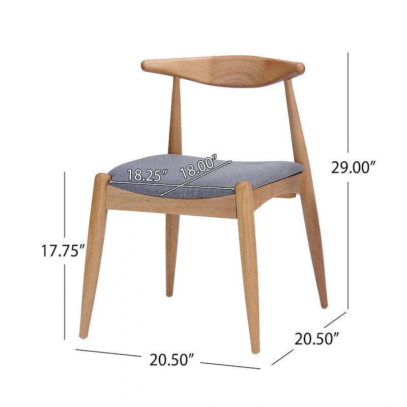 5 Piece Dining Set Wood Kitchen Set with Rectangular Dining Table and 4 Upholstered Chairs for Home Apartment