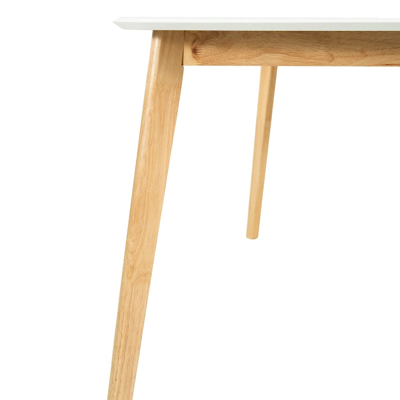 5 Piece Dining Set Wood Kitchen Set with Rectangular Dining Table and 4 Upholstered Chairs for Home Apartment