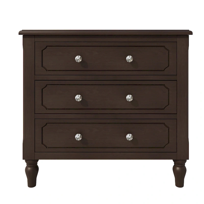Vintage Country Style Wood Bed Frame Four Poster Platform Bed with High Crown-like Headboard Wingback Bed, Low Profile Bed