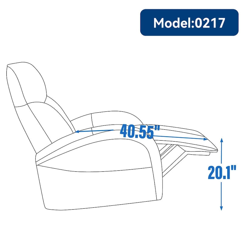 270 Genuine Leather Swivel and Rocker Power Recliner Chair for Elderly, Lving Room Single Sofa w/Lumbar Support & Rolled Arms