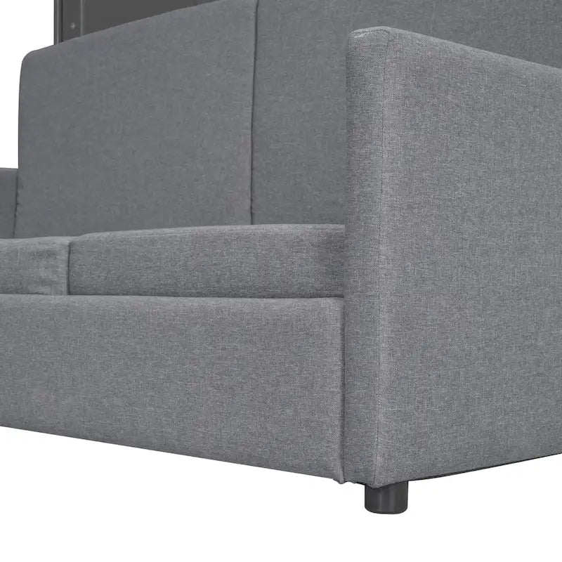 Queen Size Multifunctional Design Murphy Bed with Cushion and Storage Space for Bedroom