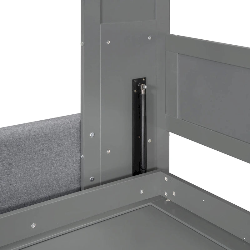 Queen Size Multifunctional Design Murphy Bed with Cushion and Storage Space for Bedroom