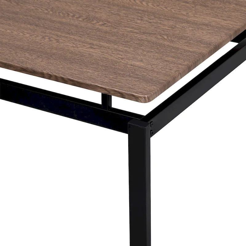 5-Piece Industrial Bar Table Set with Rectangular Table & 4 Chairs