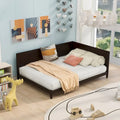 Wooden Daybed with Backrest & Armrest