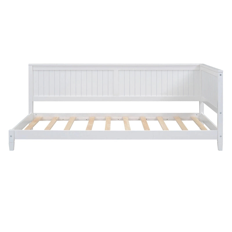 Wooden Daybed with Backrest & Armrest