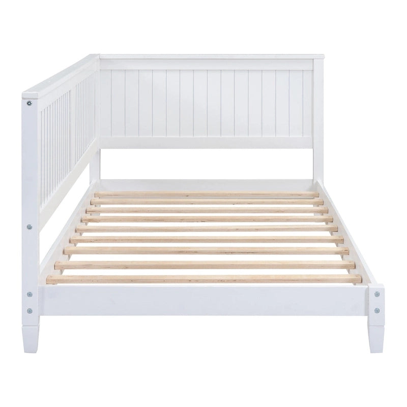 Wooden Daybed with Backrest & Armrest