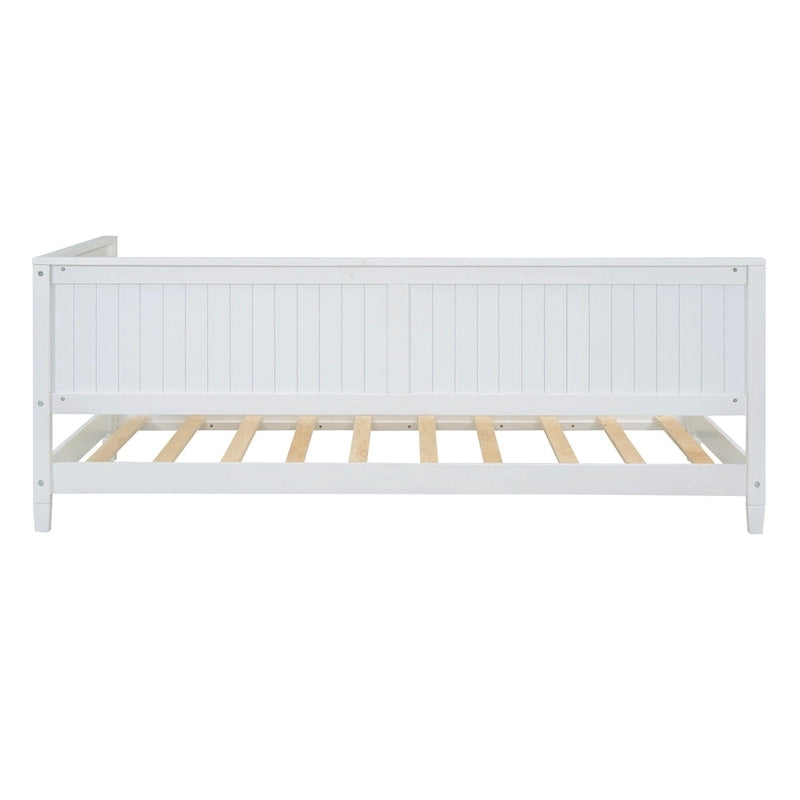 Wooden Daybed with Backrest & Armrest