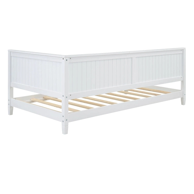 Wooden Daybed with Backrest & Armrest