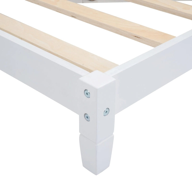 Wooden Daybed with Backrest & Armrest
