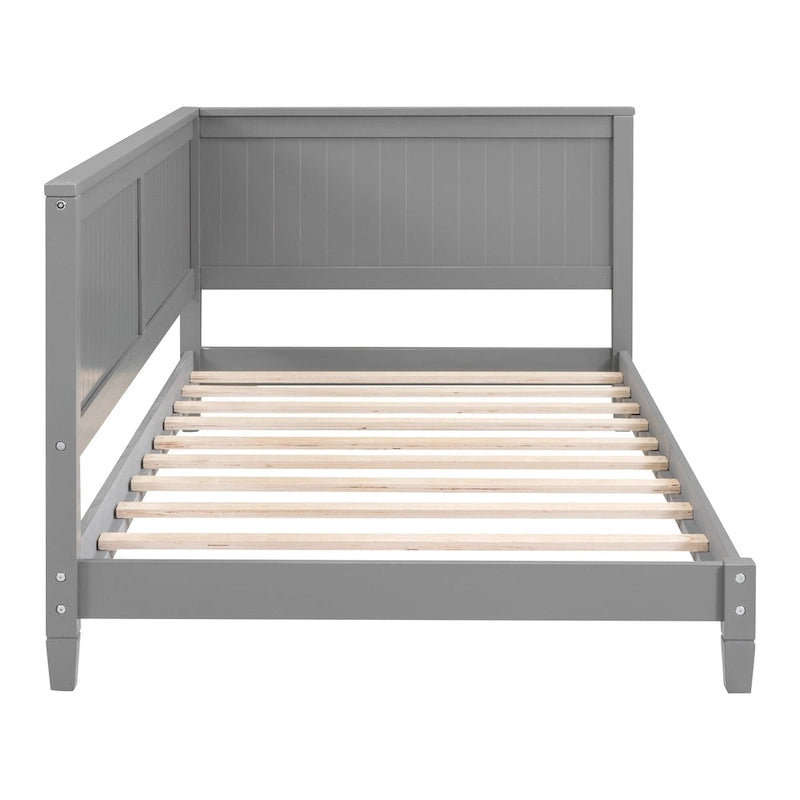 Wooden Daybed with Backrest & Armrest